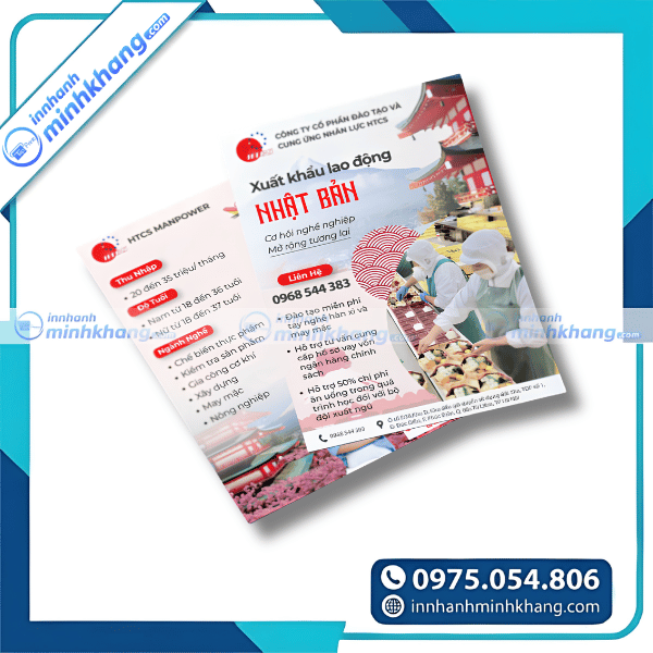 Mẫu tờ rơi xuất khẩu lao động đẹp thu hút ứng viên