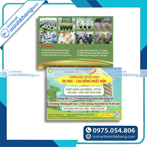 Mẫu tờ rơi giới thiệu chương trình làm việc nước ngoài