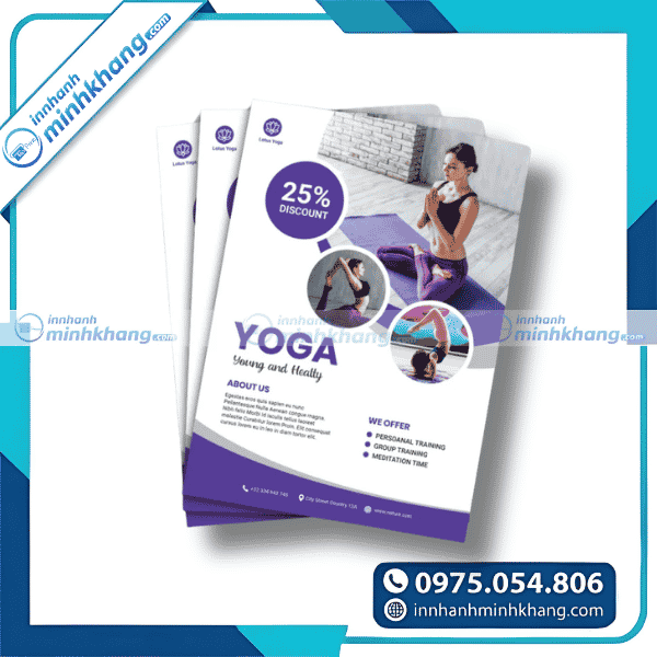 Mẫu tờ rơi yoga ưu đãi học phí hấp dẫn