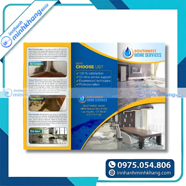 Mẫu brochure công ty hiện đại với bố cục khoa học và ấn tượng