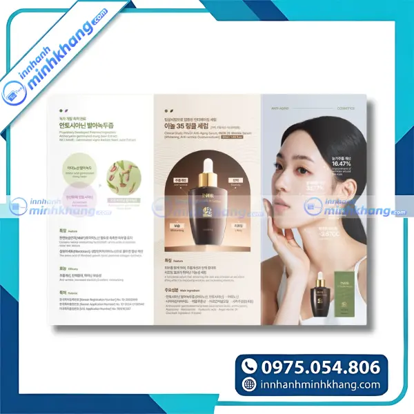 Mẫu Brochure mỹ phẩm thiết kế sang trọng dành cho thương hiệu làm đẹp cao cấp