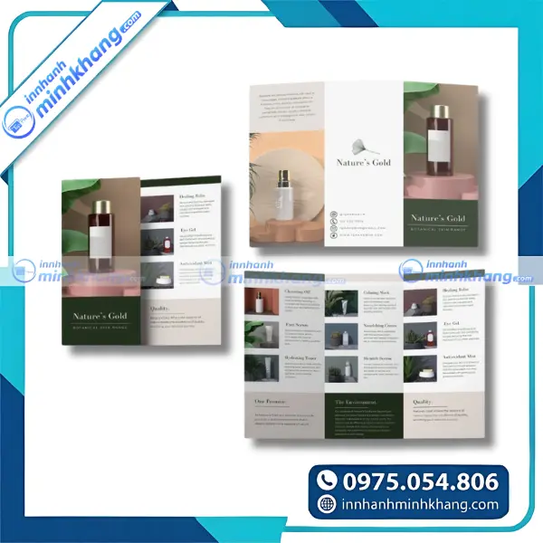 Mẫu brochure mỹ phẩm cao cấp với tông màu tinh tế và thu hút khách hàng