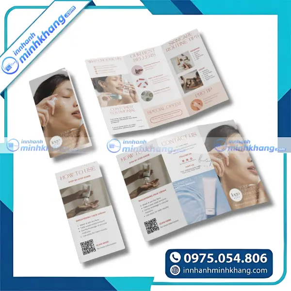 Mẫu brochure mỹ phẩm chăm sóc da chuyên sâu dành cho doanh nghiệp