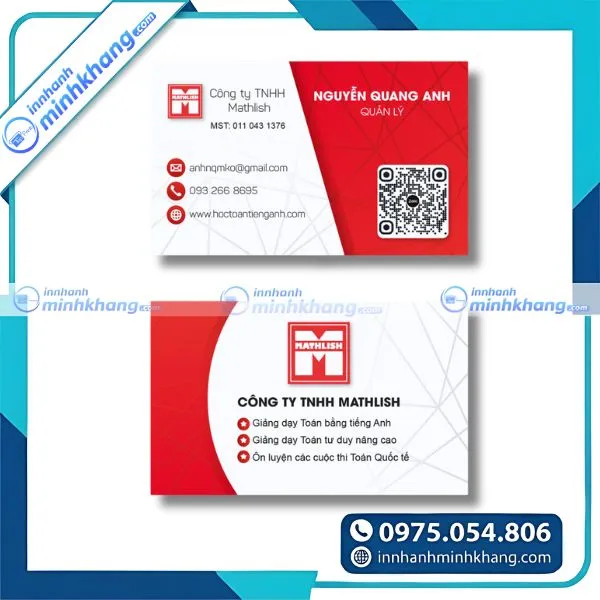 Mẫu card visit cá nhân cao cấp với chất liệu giấy đẹp