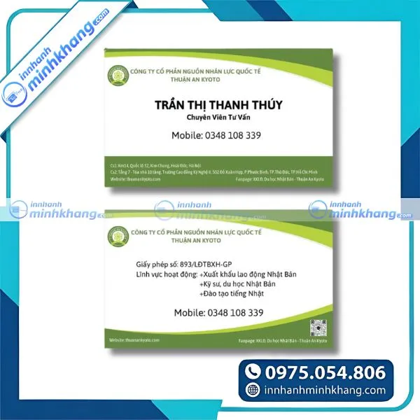 Mẫu card visit cá nhân sang trọng tạo dấu ấn riêng