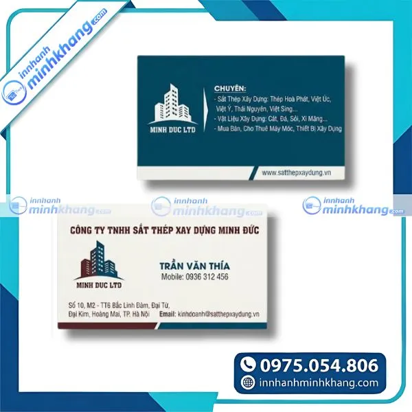 Mẫu card visit xây dựng sáng tạo và độc đáo