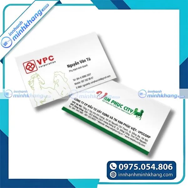Mẫu card visit công ty xây dựng màu xanh chuyên nghiệp