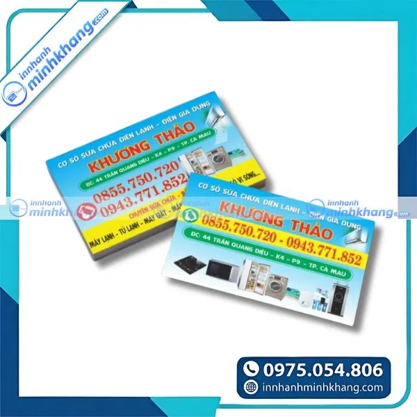 Mẫu card visit thợ điện lạnh uy tín tại Việt Nam