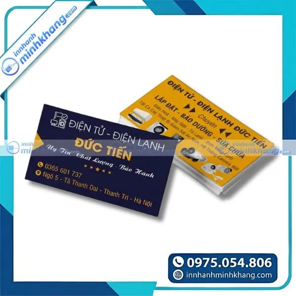 Mẫu thiết kế card visit điện lạnh chuẩn nhận diện thương hiệu