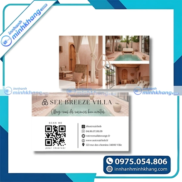 Mẫu card visit khách sạn thiết kế sang trọng và chuyên nghiệp