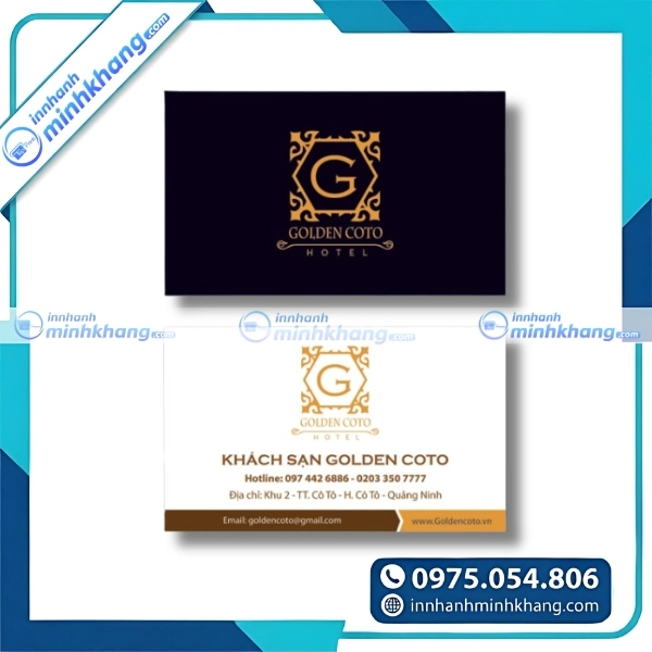 Mẫu card visit khách sạn 5 sao sang trọng