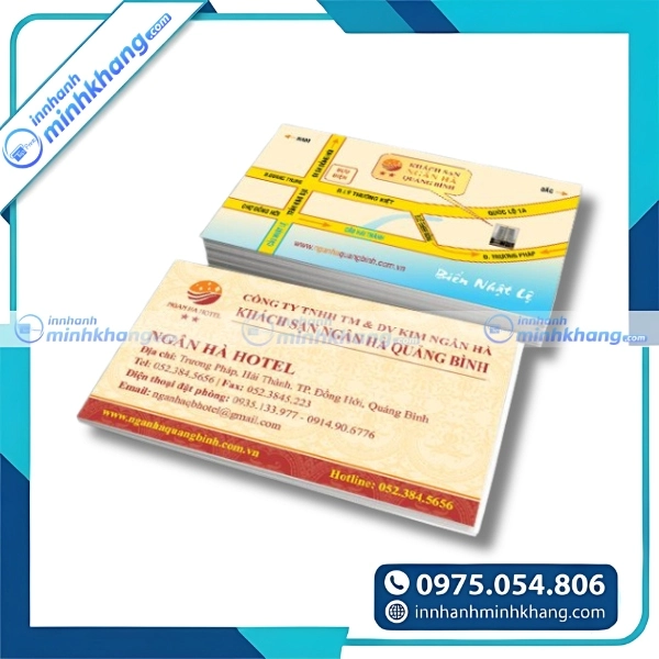 Mẫu card visit khách sạn phong cách tối giản tinh tế