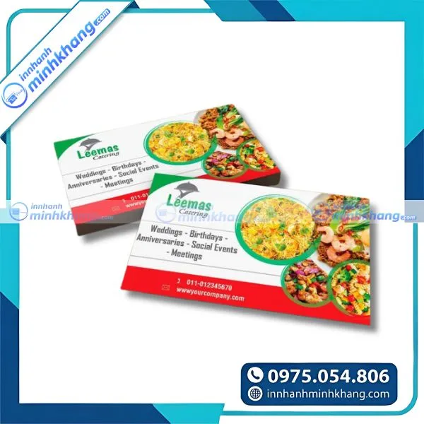 Mẫu card visit nhà hàng chay thiết kế xanh tự nhiên
