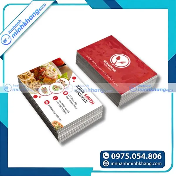 Mẫu name card nhà hàng chuyên nghiệp và hiện đại