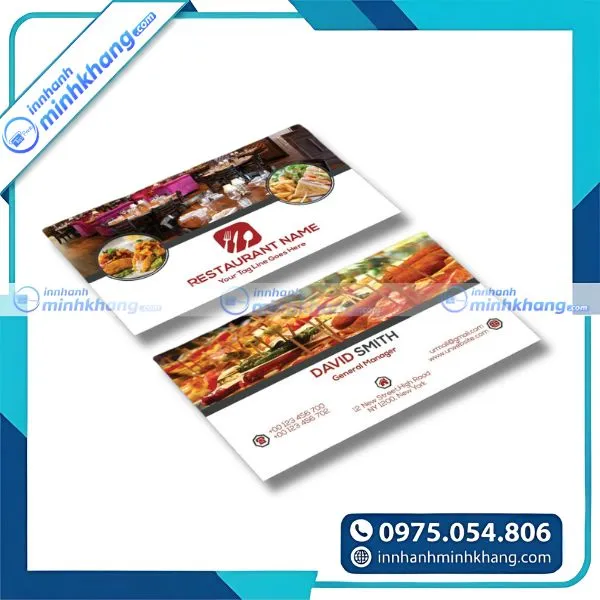 Mẫu card visit nhà hàng khách sạn chuẩn nhận diện thương hiệu