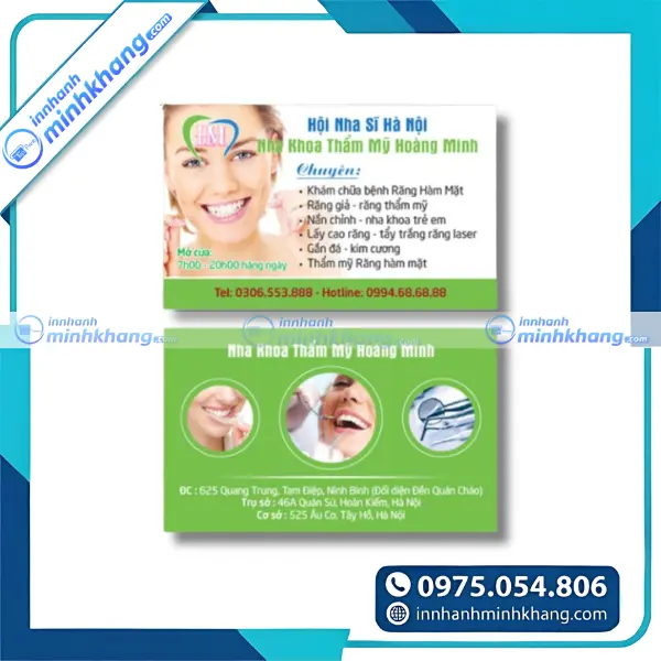 Mẫu thiết kế card visit nha khoa cao cấp dành cho bác sĩ nha khoa chuyên nghiệp