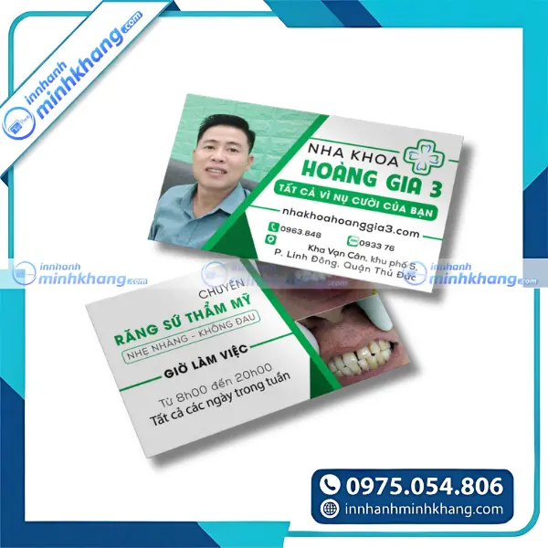 Mẫu card visit nha khoa đẹp giúp nâng cao hình ảnh thương hiệu phòng khám