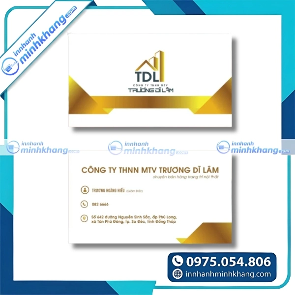Mẫu card visit nội thất đẹp dành cho công ty thiết kế nội thất