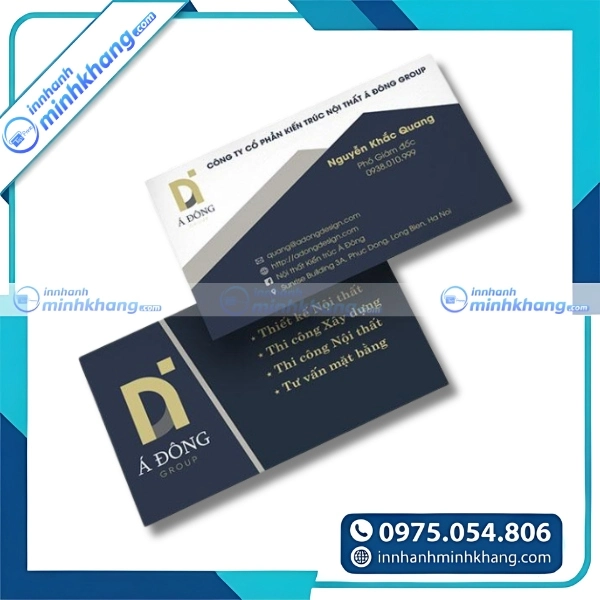 Mẫu card visit thiết kế và thi công nội thất chuyên nghiệp