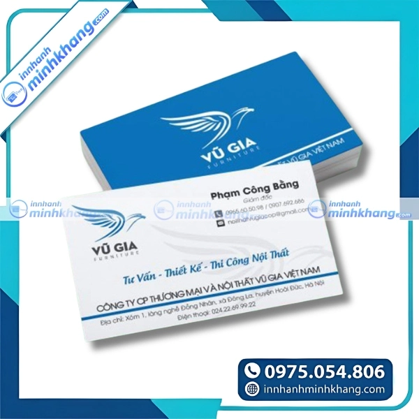 Mẫu thiết kế name card nội thất gỗ mang phong cách cao cấp
