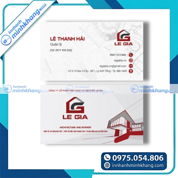 Mẫu card visit showroom nội thất hiện đại và đẳng cấp