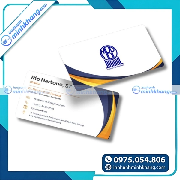 Mẫu card visit tiếng Anh in trên giấy mỹ thuật cao cấp