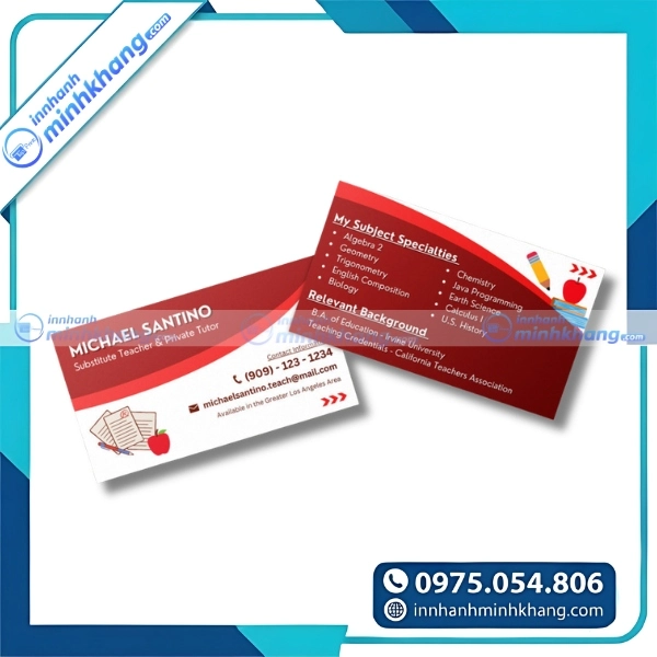 Mẫu card visit tiếng Anh đẹp dành cho doanh nhân quốc tế