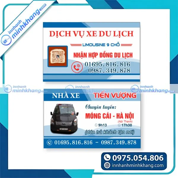 Mẫu danh thiếp xe du lịch chuyên nghiệp giúp tăng độ nhận diện thương hiệu