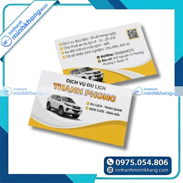 Mẫu ame card xe du lịch cao cấp dành cho công ty lữ hành