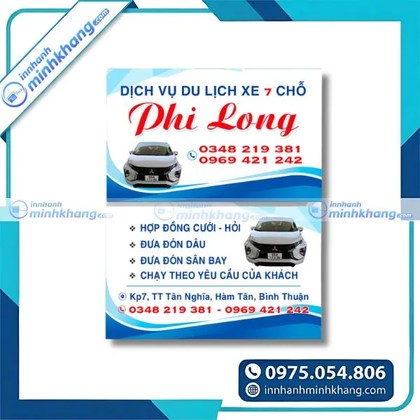 Mẫu card visit dịch vụ vận tải du lịch thiết kế sáng tạo