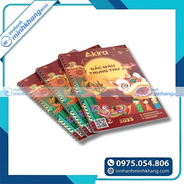 Mẫu thiết kế catalogue bánh trung thu sử dụng màu sắc ấn tượng