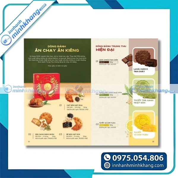 Mẫu thiết kế catalogue bánh trung thu phong cách truyền thống