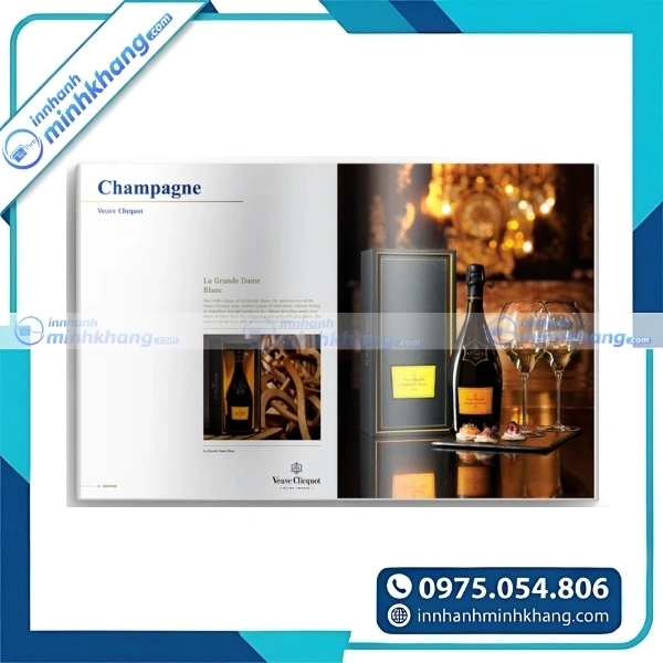 Mẫu catalogue rượu vang cao cấp với bố cục hiện đại
