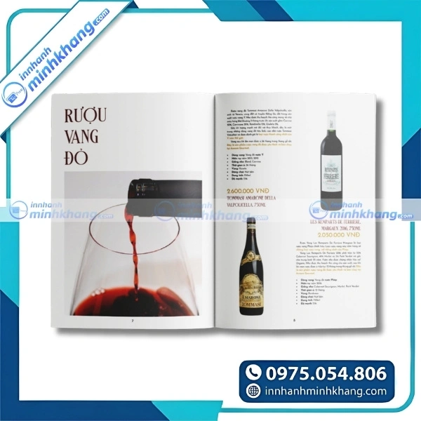 Mẫu thiết kế catalogue rượu chuyên nghiệp giới thiệu các dòng rượu