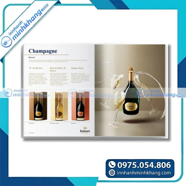 Mẫu catalogue rượu đẹp kết hợp hình ảnh và thông tin sản phẩm