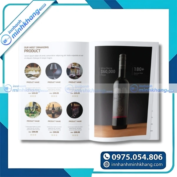 Mẫu catalogue rượu hiện đại cho chiến dịch quảng bá