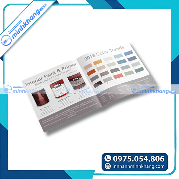 Mẫu catalogue sơn nước với bảng màu đa dạng