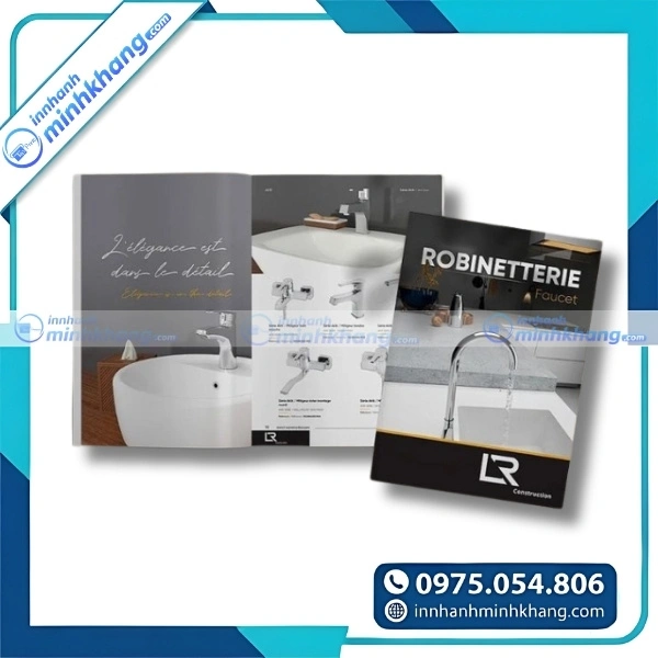 Mẫu thiết kế catalogue bồn cầu, lavabo và vòi sen hiện đại