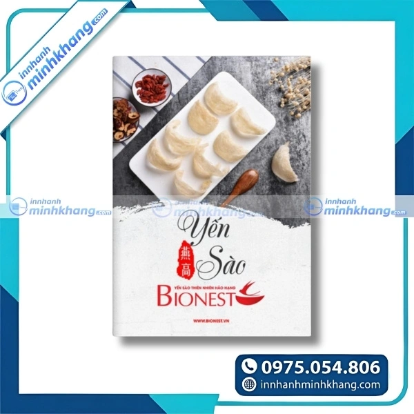 Mẫu in catalogue yến sào chất lượng cao trên giấy mỹ thuật