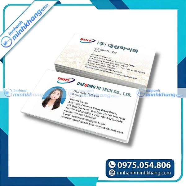 Mẫu card visit có hình ảnh giúp tăng nhận diện thương hiệu
