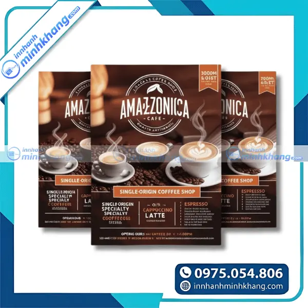 Mẫu thiết kế tờ rơi cafe phong cách hiện đại và sáng tạo