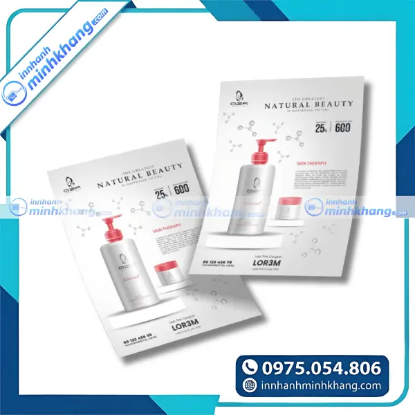 Mẫu tờ rơi mỹ phẩm chuyên nghiệp dành cho thương hiệu làm đẹp