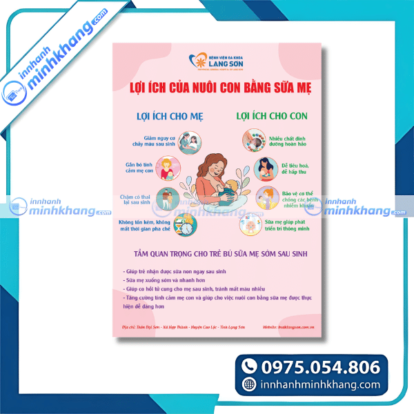 Mẫu tờ rơi lợi ích của sữa mẹ cho trẻ sơ sinh