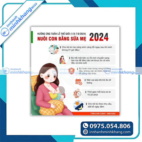 Mẫu tờ rơi nuôi con bằng sữa mẹ thiết kế đẹp