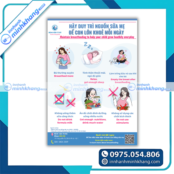 Mẫu mẫu tờ rơi nuôi con bằng sữa mẹ chuyên nghiệp