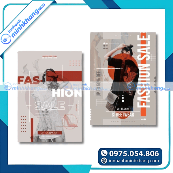 Mẫu tờ rơi shop quần áo phong cách hiện đại