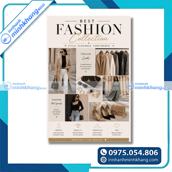 Mẫu Flyer thời trang sang trọng thu hút khách hàng