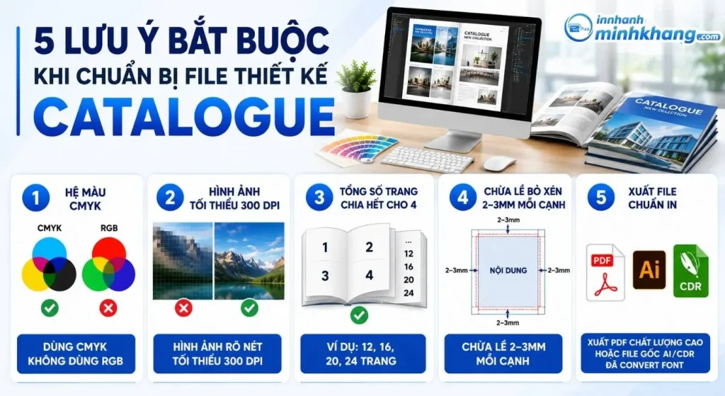 Những lưu ý khi chuẩn bị file thiết kế catalogue