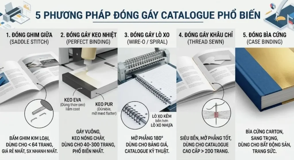 5 phương pháp đóng gáy catalogue phổ biến