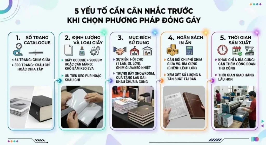 5 yếu tố cần cân nhắc trước khi đóng gáy catalogue